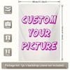 [Pink Party Banner] 1pc Customizable Pink 3D Bubble Text Party Banner | Personalized Polyester Tapestry Inch for Birth