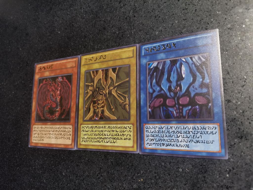 Yu-gi-oh! 3pcs/set Phantasm Diy Self-made Card Collection Cards Gauze Flash Anime Toy Gift Colorful Flash