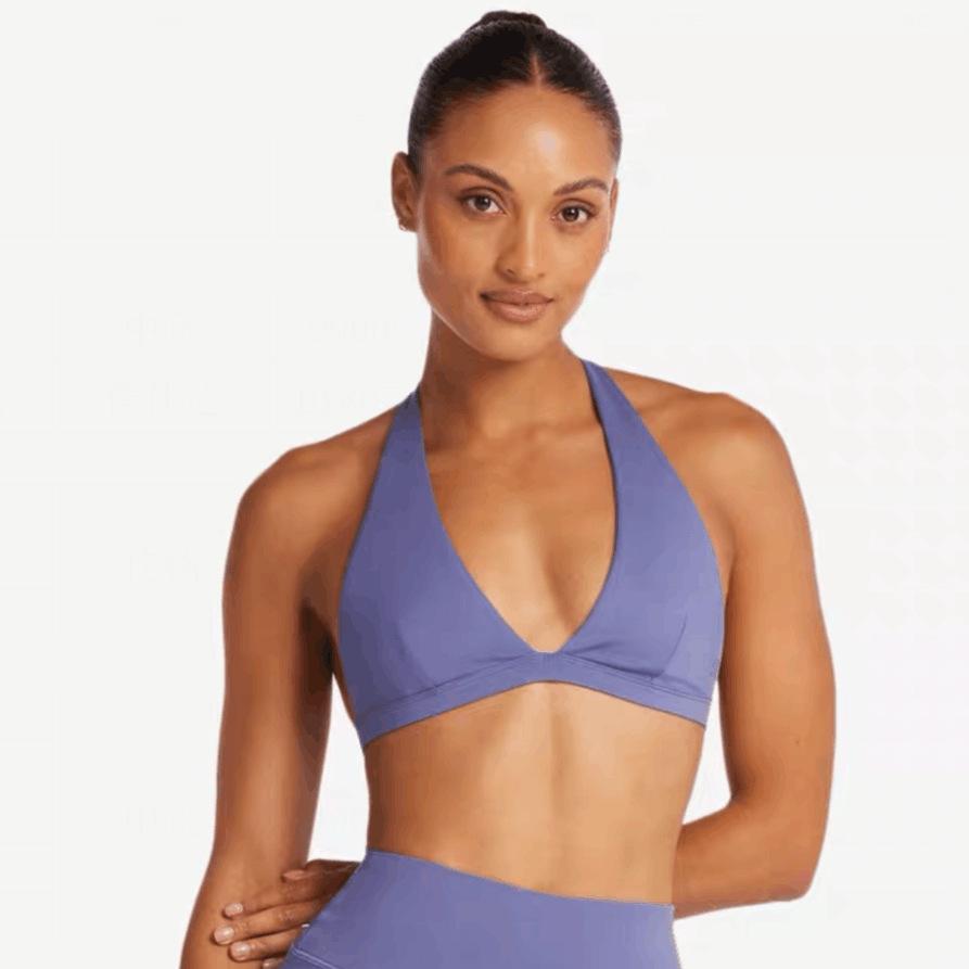 European and American breathable and shockproof V-neck hanging neck beautiful back wear quick-drying fitness yoga bra sports underwear women