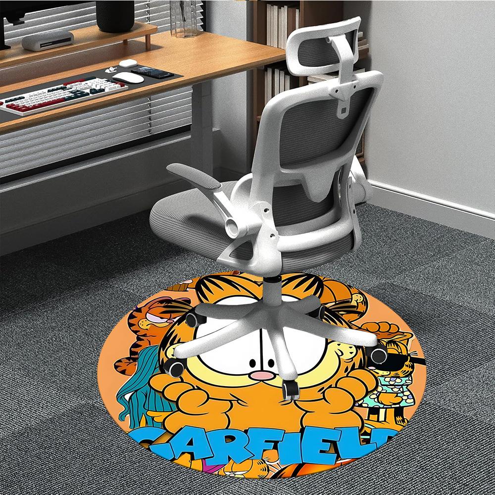 1pc Garfield Office Round Area Rug, Bedroom Living Room Home Decor, Room Deco,  Offic a1016066 80cm by 80cm