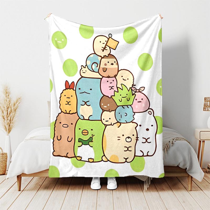 1pc Blanket Sumikko Gurashi1 Print Design, Lightweight Blanket for Sofa, Bed- Soft &Warm, Gift for All Seasons like Christmas, Halloween