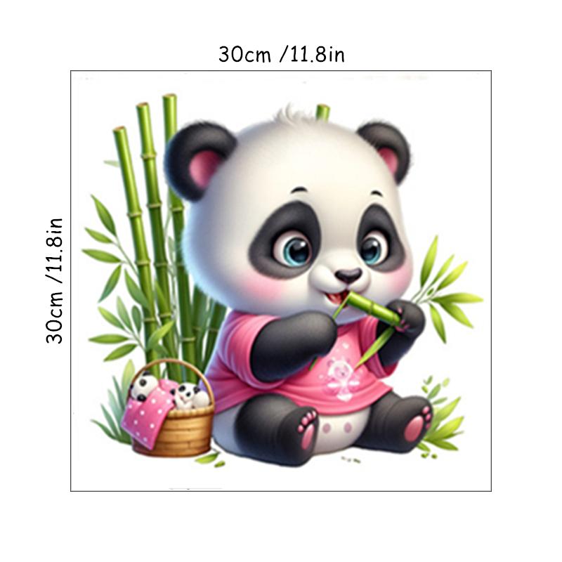 Cute Pink Baby Panda Rose Toilet Stickers For Home Decoration Wedding Living Room Bedroom Vinyl Wall Art Romantic Warm Wallpaper