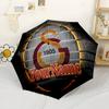 Galatasaray1 Personalized Text Umbrella Outdoor Automatic Umbrella Sturdy 8-Rib Shaft Lightweight All-Season Use Fashion Lovers Gift for Festivals
