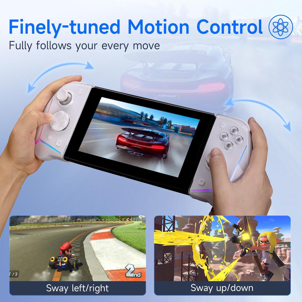 EasySMX S15 Mechanical Controller: Switch-Compatible with Hall Effect Sensors, 4 Back Buttons, and NFC.