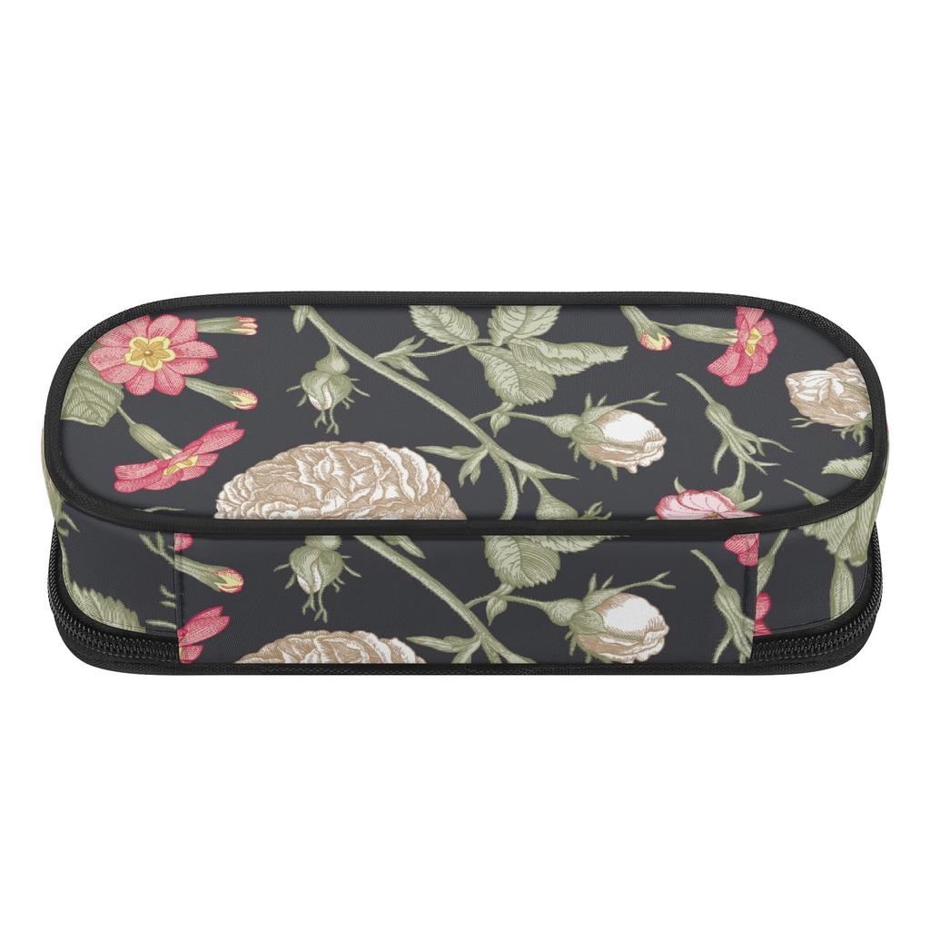 Pencil Bag Easy Open Zipper Roomy Interior 300D Polyester with Main Compartment Mesh Pocket and Pen Slots for Everyday Study