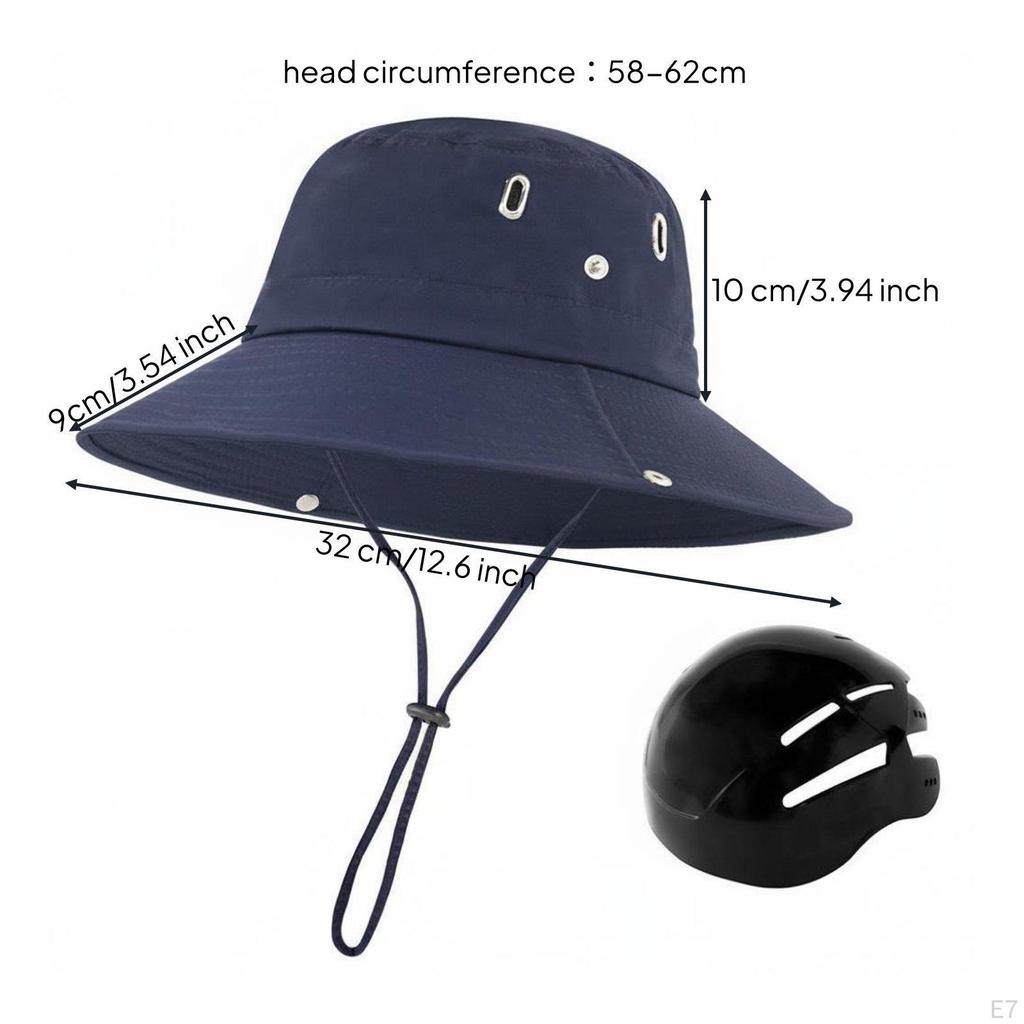 Wide Brim Fisherman Hat UPF 50+ ImpactResistant EN1078 Certified Outdoor