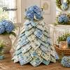 Tischmitte Sonnenblume Biene Baum DIY Bastelset, 3D gestepptes Stoff-Baumwoll-Patchwork-Set, Handgefertigte Tischdekoration für Wohnzimmer Schlafzimmer