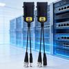 CCTV Video Balun Adapter Set with BNC Connector, RJ45 Port DC5.5X2.1Mm Power Cable for Analog Surveillances Layouts