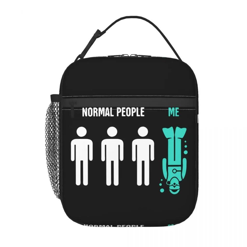Funny Scuba Diving Insulated Lunch Bags Dive Diver Snorkeling Meal Container Thermal Bag Tote Lunch Box Work Food Storage Bags