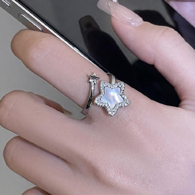 Five-Pointed Stars Finger Rings Jewelry Adjustable Punk Finger Rings Gift