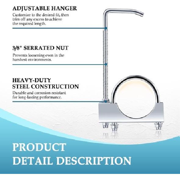 3 inch Exhaust Clamp with Hanger, Heavy Duty Exhaust Hanger -3 Inch
