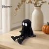 Desktop Ornament for Halloween 3D Printed Articulated Ghost Figurine, Movable Joint Toy, Funny Hooded Small Portable Figurine Decor, Unpainted