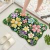 Small Fresh Flower Bathroom Floor Mat Hot-selling Imitation Cashmere Floor Mat Household Bathroom Door Absorbent Foot Mat