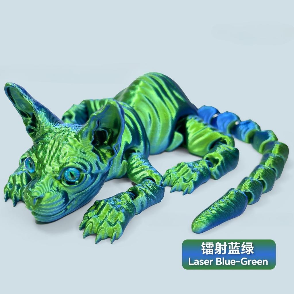 2025 Hot 3D Printed Sphynx Cat Realistic Hairless Cat Figurine Cute Mini Desk Toy Articulated Fidget Toys for Lovers Home Decors