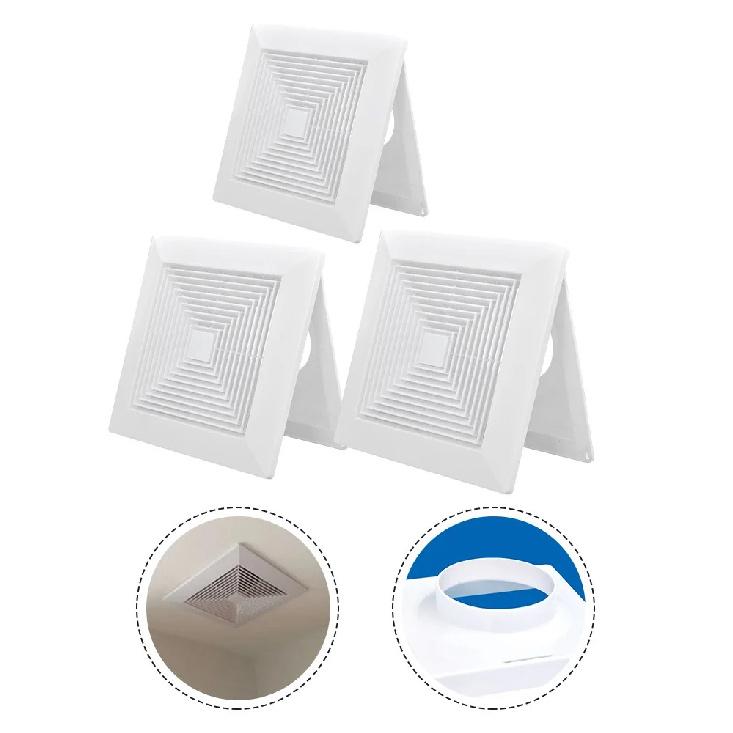 Square Air Diffuser ABS Ceiling Vent Hood Snap-in Panel Air Conditioner Ventilation Outlet White Ventilation Hood Ceiling Outlet