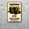 Foreigner Band Retro Vintage Tin Sign Poster Decorative Plaque Metal Plate Wall Decor