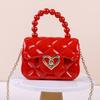 New jelly handbag, candy-colored, single-shoulder crossbody mini chain key pearl hand-held jelly bag
