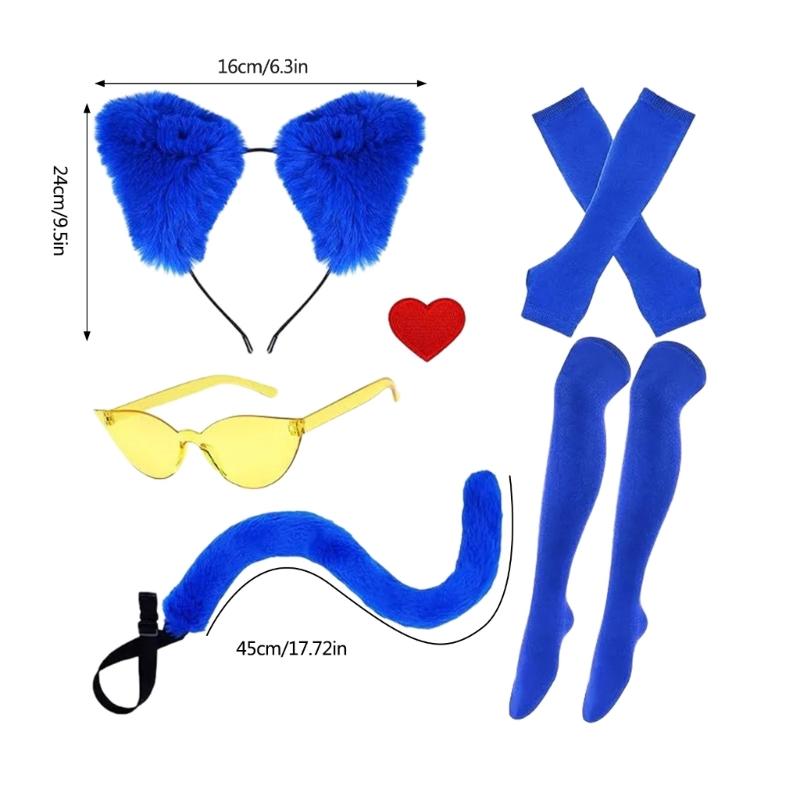 Tecknade Katter Hundar Åsnor Kostymtillbehör För Barn Pojke Flicka Halloween Cosplay Födelsedag Jul Rollek