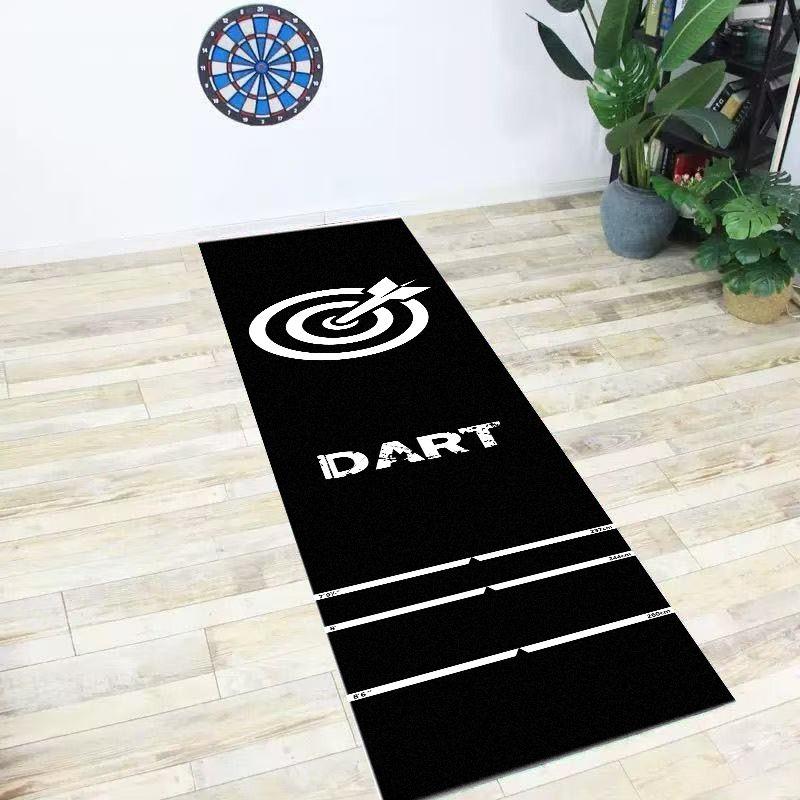 Black Runner Dart Rug Anti-slip Standard