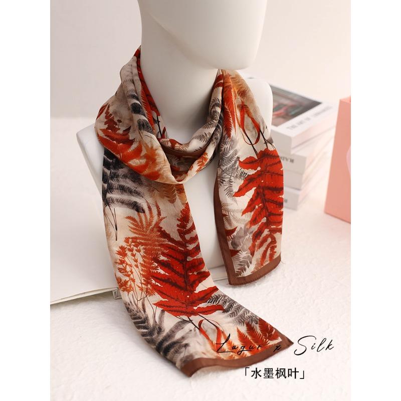 Crepe de chine 100% mulberry silk long silk scarf thin silk scarf scarf no specifications