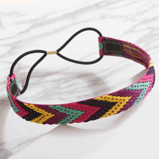 Ethnisch Stil Boho Damen Elastisch Geflochtene Stirnbänder Kopfschmuck Haarband Zubehör