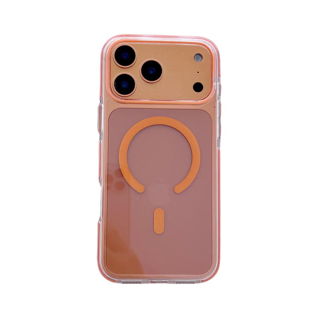 iPhone 17 Pro Max Ice Crystal Two-Tone Magnetic Transparent Drop-Proof Full Coverage Protective Case