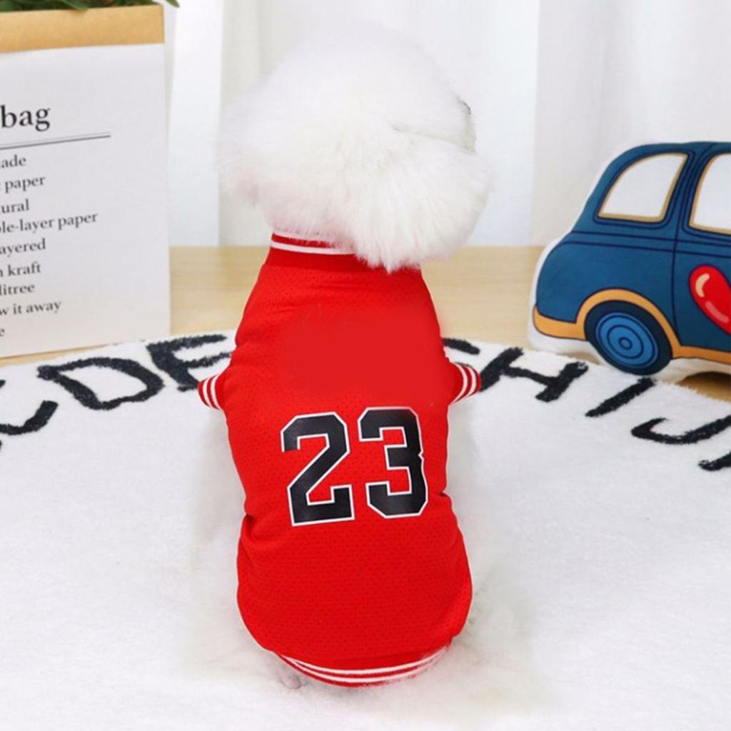 Dog Shirts Comfortable Breathable Printed Dog Vest Pet Clothes for Outdoor Training Camping Red XXL