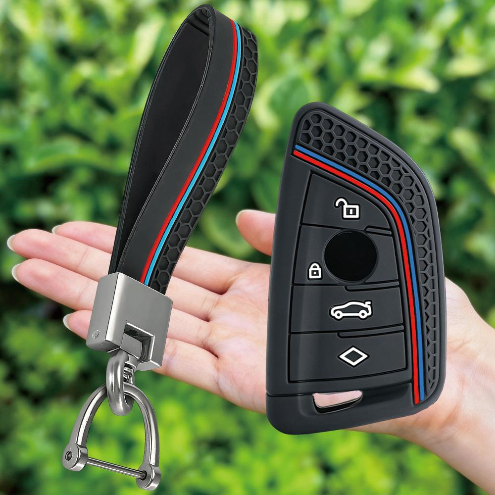 Silikon Auto Schlüsselanhänger Hülle Schale Fob für BMW F30 F31 F32 F34 F20 F21 F07 F10 1 3 5 7 Serie X1 X3 G01 X4 G02 X5 F15 F16 M3 M4