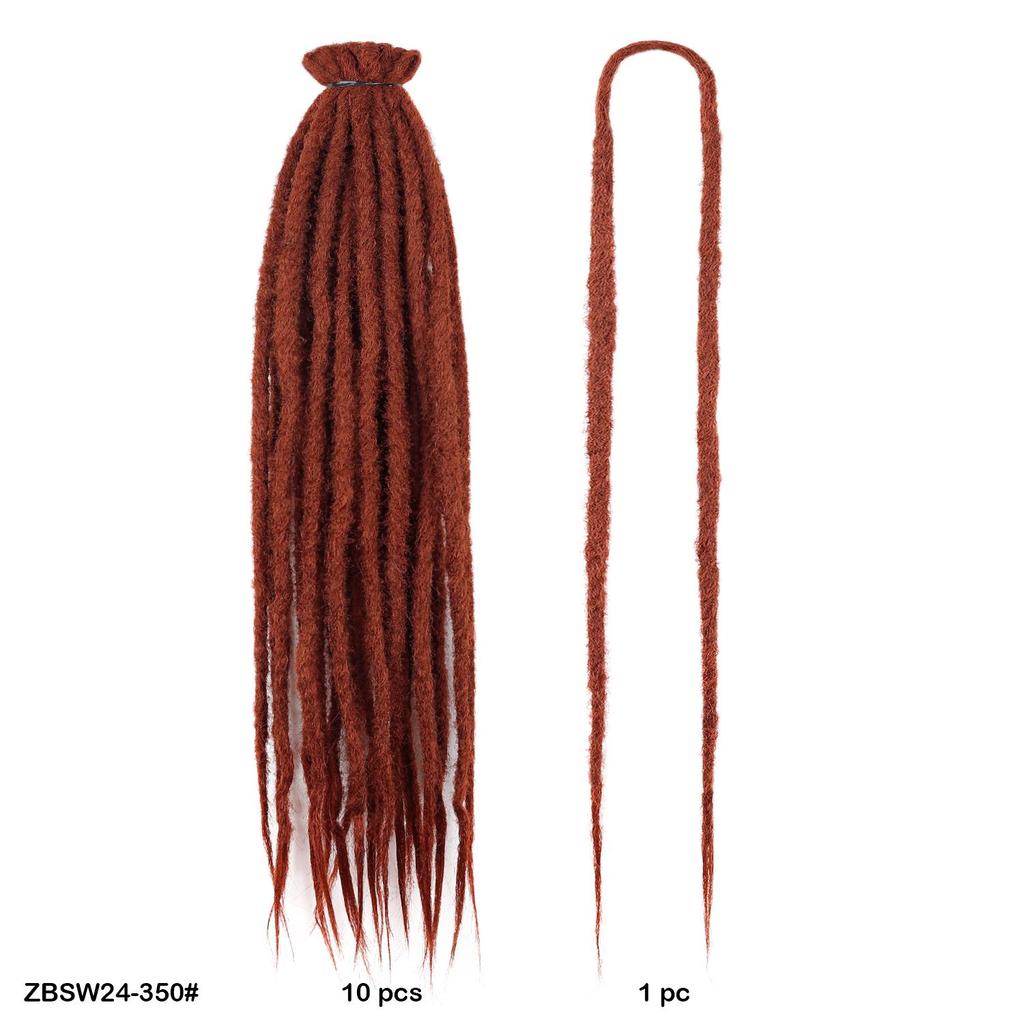 10 Stück/Lot Häkelhaar Dreadlock Doppel Afro Flechthaarverlängerung 24 Zoll Häkel-Box Braids Haar Synthetische Schwarze Zöpfe für Frauen