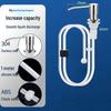 Space Aluminum Quick-Install Soap Dispenser with Extension Rod for Sink or Vegetable Washing Basin.
