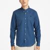 Timberland Solid Color Casual Comfortable Breathable Polo Long Sleeve Shirt Men shirts Deep-Indigo A24WR-288