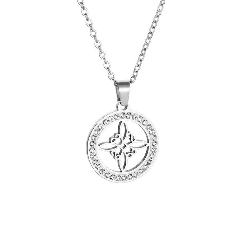 Delicate Crystal Cross Pendant Women Girls Necklace Elegant Party Wedding Jewelry Catholic Amulet Gift