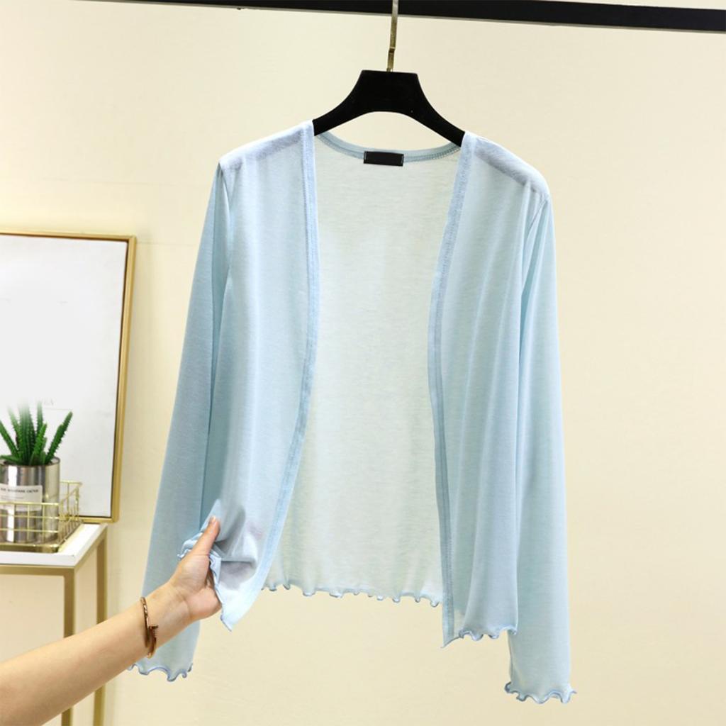 Women's Loose And Comfortable Long Sleeve Short Cardigan Vest Lightweight Outerwear