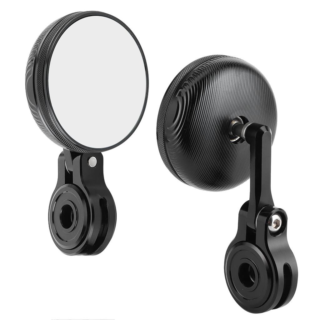 CNC Aluminum Handlebar Rearview Mirrors Anti Glare Blue Glass for Motorcycle Modification