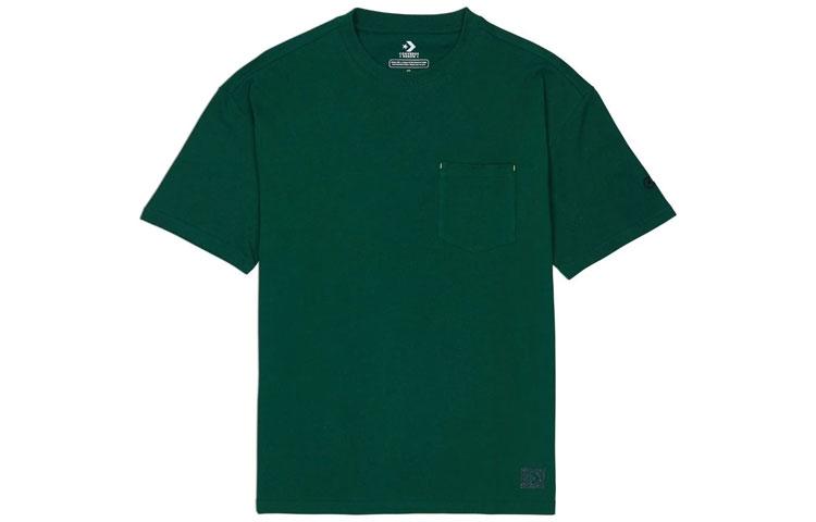 Converse T Shirts Men s Green Crew Neck Moderate Straight Fit 10020016-A05 L