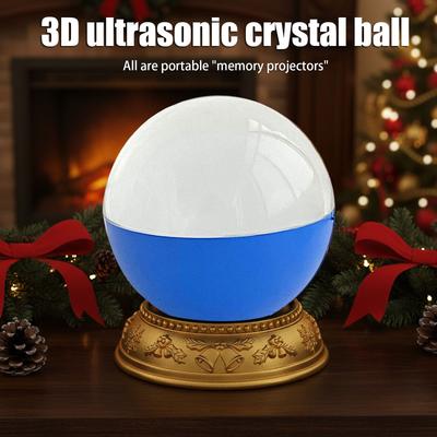 1 PIÈCE 2,7 Pouces Boule de Cristal Ultrasonore Lecteur Vidéo WIFI Orbe Mémoire 3D Lampe Sphère d'Affichage Créative Rechargeable Cadeau pour Amis