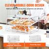 Pastry Display Case, 2-Tier Commercial Countertop Bakery Display Case, Acrylic Display Box with Rear Door Access & Removable Shelves, Keep Fresh for