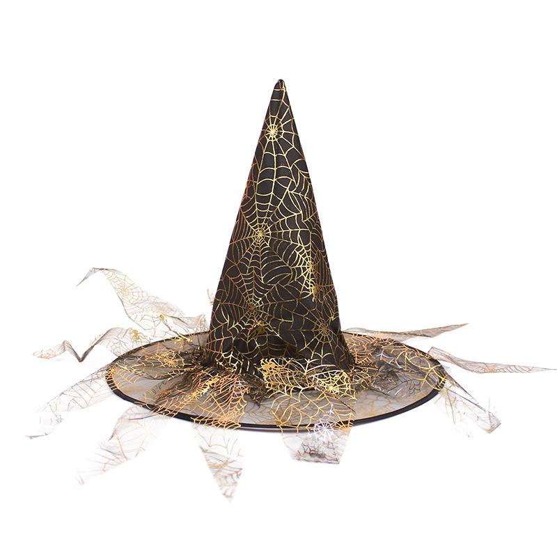 1 Pcs Fashion Lace Cosplay Party Unisex Personality Witch Hat Casual Christmas Present Halloween Hat Adult Cap