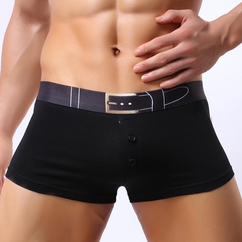 Premium Quality Men 3d Print Underwear Featuring Button File Open Bulge Design For Ultimate Comfort
