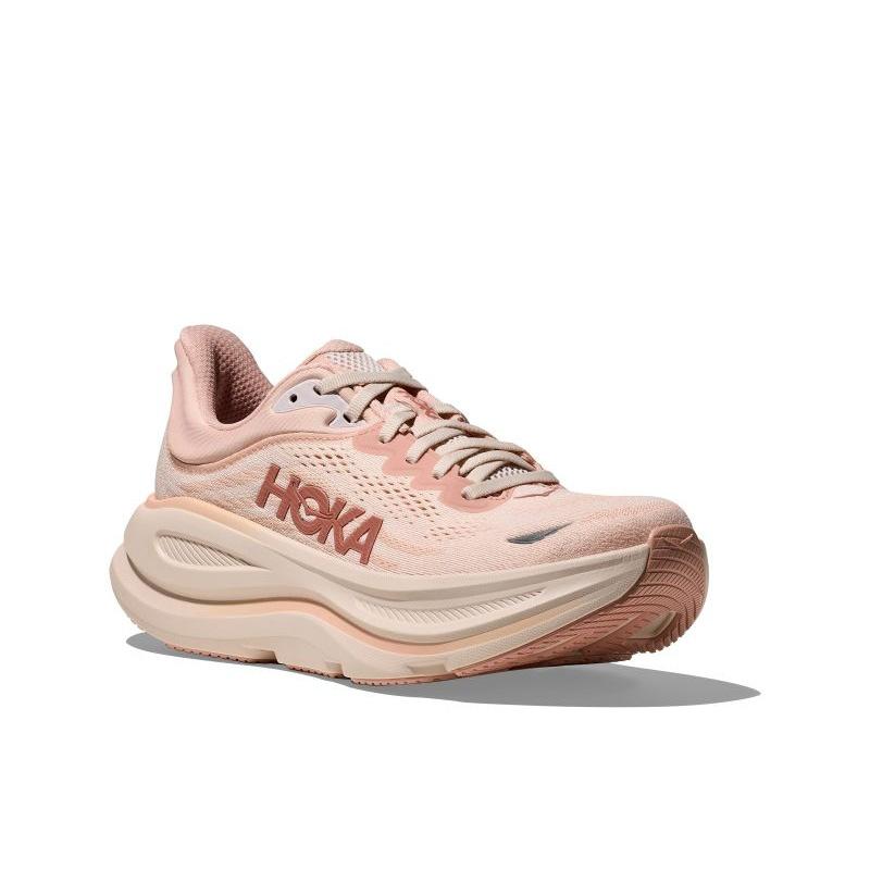 HOKA ONE ONE Bondi 9 Rose Latte Rose Cream Women's Sneakers 1162012-RLTT