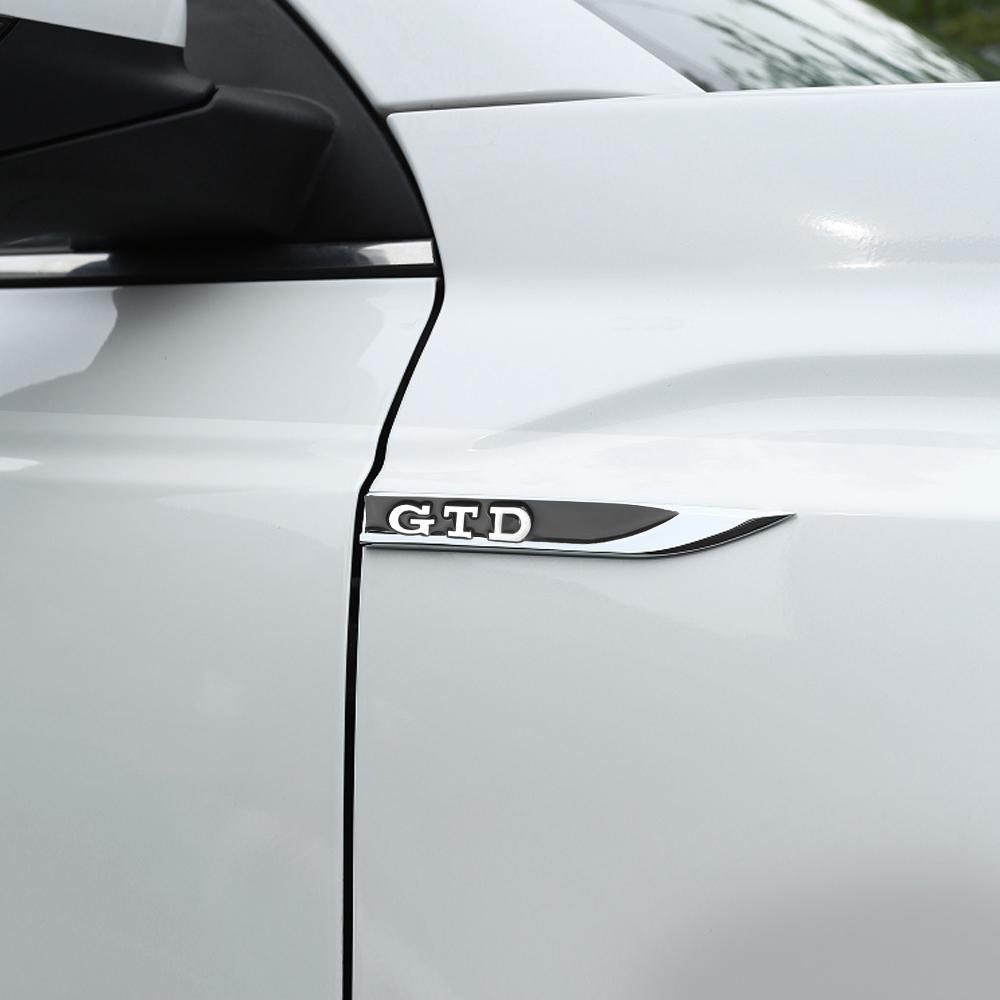 Valve Stems Caps 2PCS Car Body Side Wing Fender Badge Emblem Decoration Stickers For VW Volkswagen R Line Jetta Passat Touareg P
