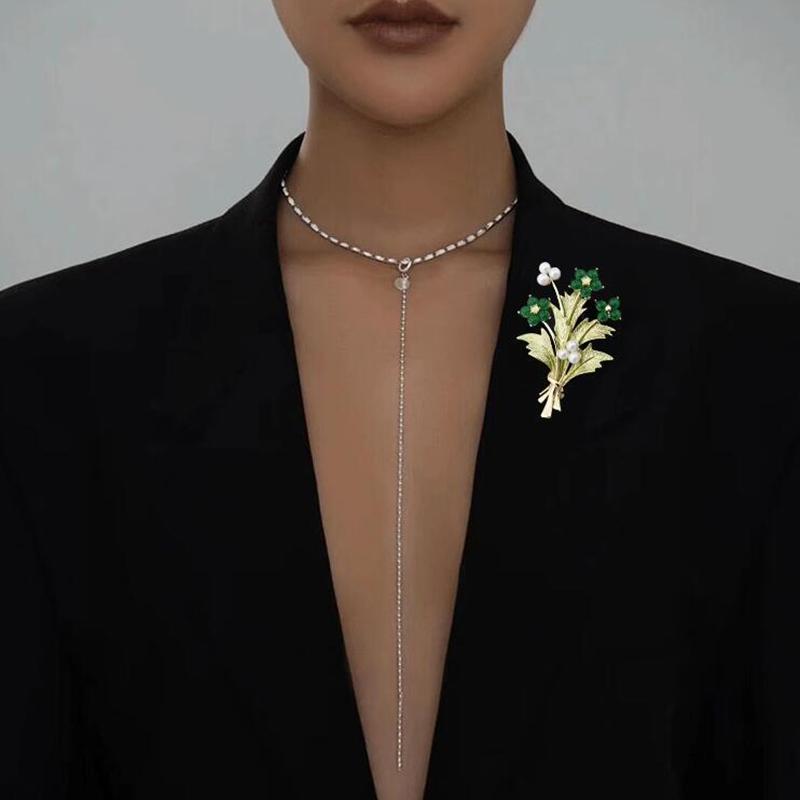 Mode Europees En Amerikaans Overdreven Atmosferisch Strass Boeket Corsage Persoonlijkheid Trendy Broche Dames