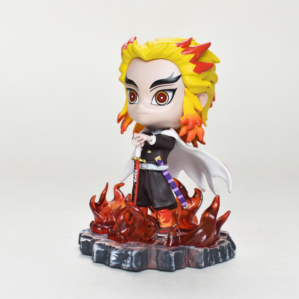 10cm/3.93in Figurka Anime Demon Slayer Rengoku Kyoujurou Kolekcja Figur Statua Model Zabawka Prezent