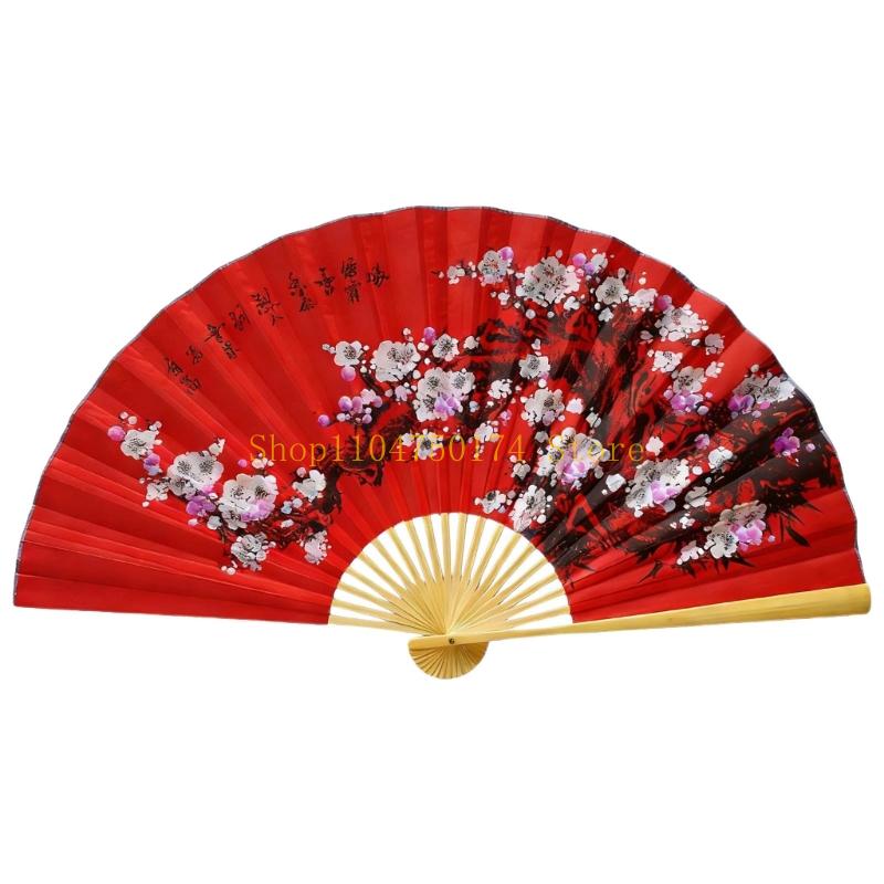 Velký dekorační závěsný vějíř Tradiční skládací bambusový vějíř pro nástěnnou dekoraci nejlepší prodej