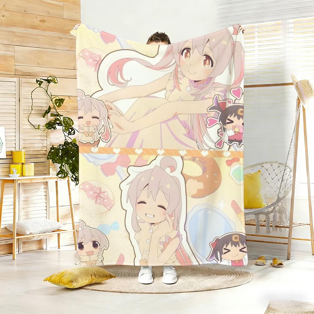Anime O-Onimai Throw Soft Cozy Flannel Throw Blanket for Sofa Bedroom and More