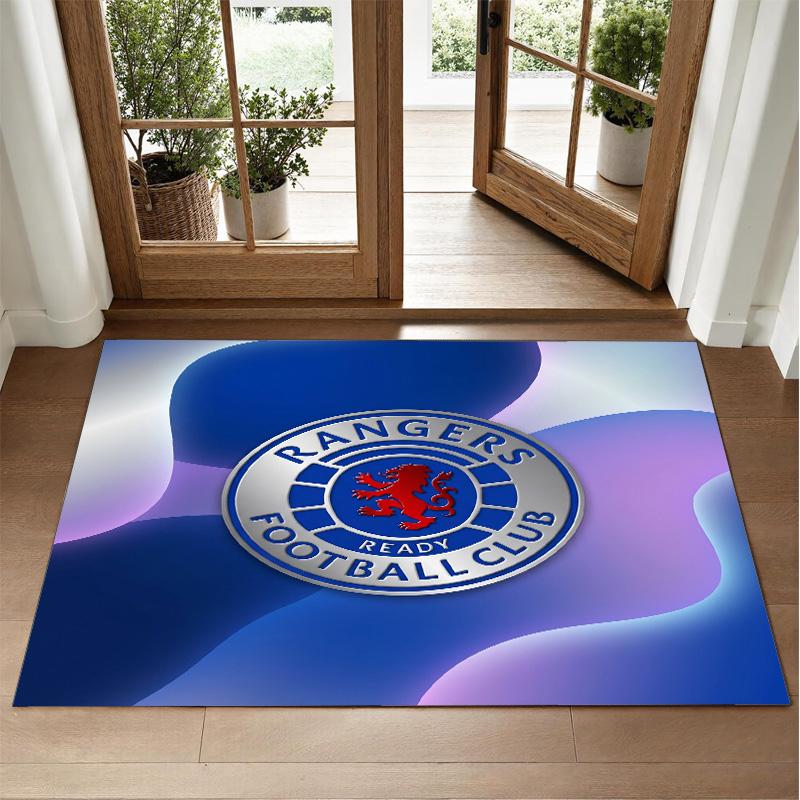 Rangers FC Design Crystal Velvet Rug Soft Decorative Mat for Bedroom Entrance