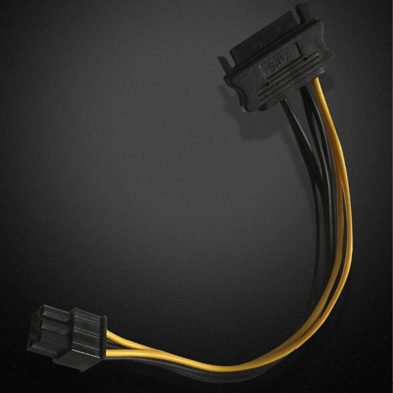 SATA15Pin To 8Pin Connectors Cable for Graphics Card Power Supply for Building, Upgrading or Repairing Computers