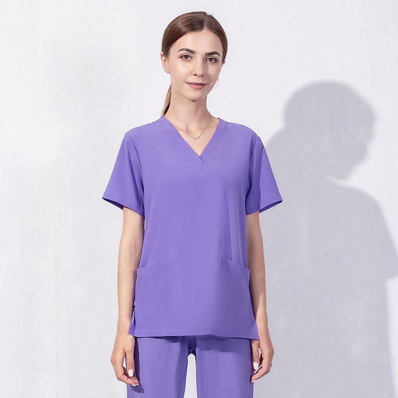 1Pc Dental Surgery Workwear Polyester Fiber Hospital Isolation Gown Salon Spa Nurse Solid Color Surgical Pajamas Doctor