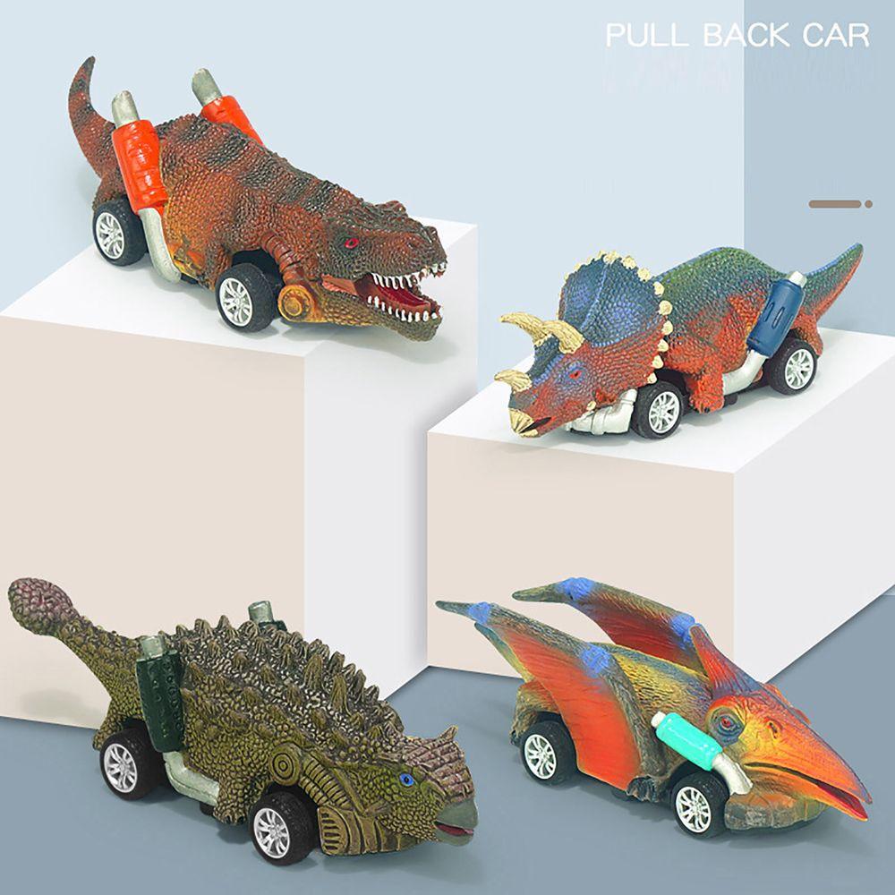 T-Rex Dinosaur Model Toys Four Wheel Pull Back Dinosaur Model Dino Toy Pull Back Car Dinosaur Toy