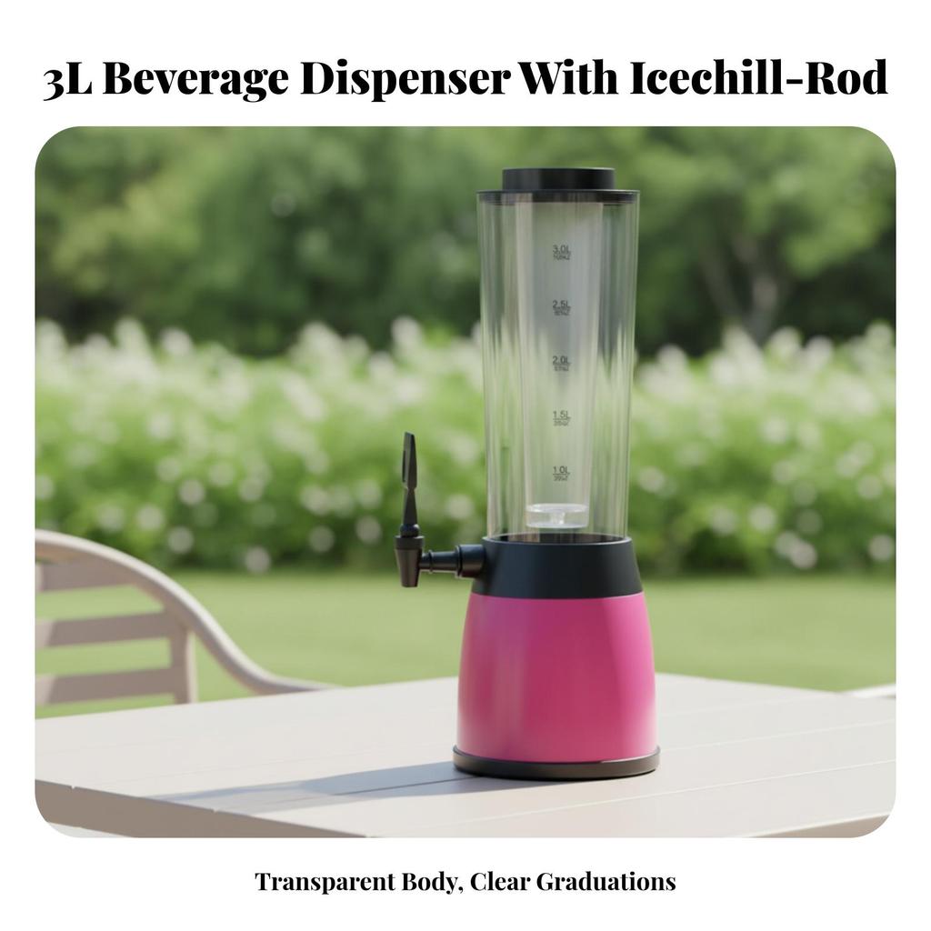 Beverage Dispenser with Spigot Clear Beer Draft-Style Sturdy for Hosts